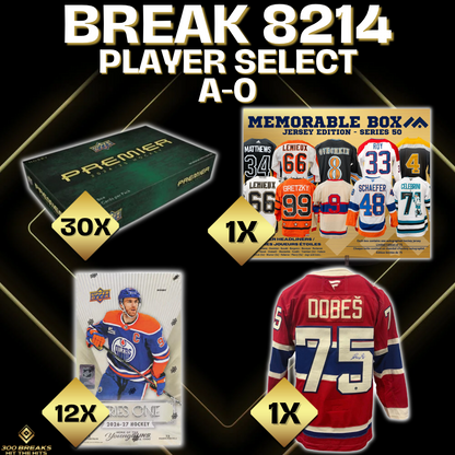 BREAK #8214 PLAYER SELECT A-O (342 JOUEURS DISPONIBLES)
