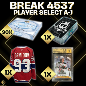 BREAK #4537 PREFILL PLAYER SELECT RELEASE A-J (222 JOUEURS DISPONIBLES)